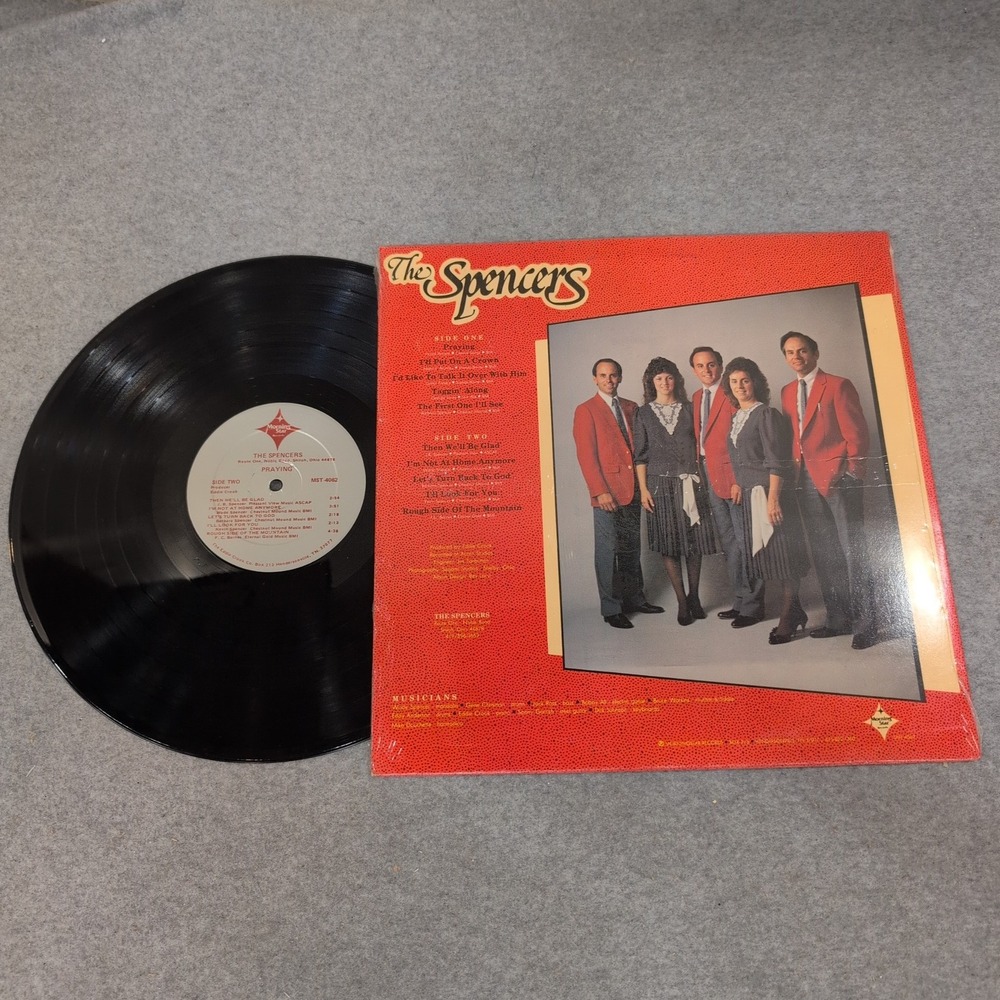 The Spencers Praying Vinyl LP Record Morning Star MST-4062 Southern Gospel VG - Picture 2 of 2